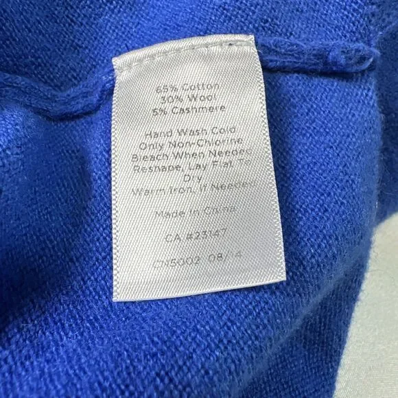 Talbots Royal Blue Round Neck Long Sleeve Lightweight Sweater w/Pocket, Size XL - Picture 9 of 10